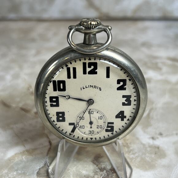 Vintage ILLINOIS Pocket Watch grade 175 model 5 16s 17j 1905 Working Cond.
